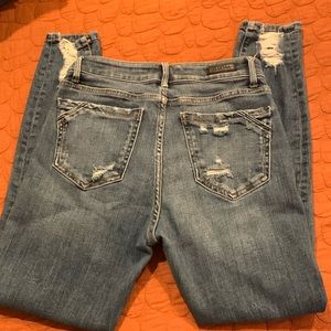 Buckle Black ankle skinny jeans